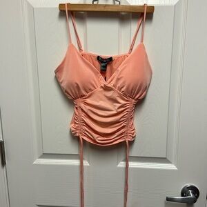 Peach crop top